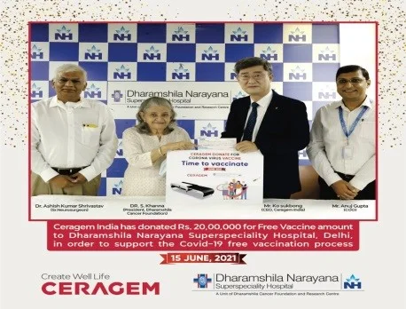 Ceragem India has Donated COVID Vaccines to Delhi Hospital
