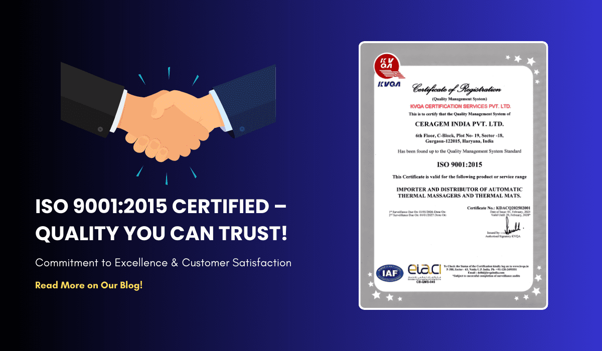 ISO 9001:2015 Certificate Ceragem India Pvt Ltd
